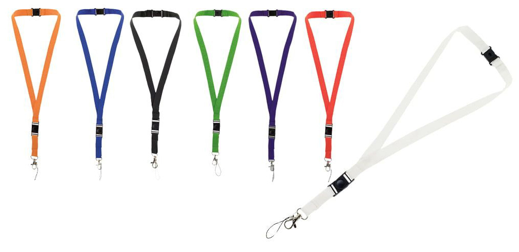 Κορδόνι Λαιμού με Κούμπωμα και Κλιπ